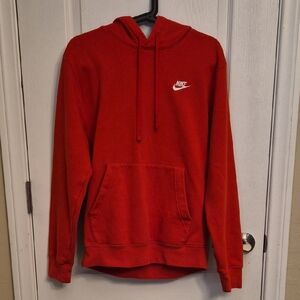 Nike Women's Red Hoodie with Logo